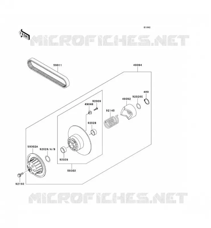 DRIVE CONVERTER Kawasaki SSV 620 no_year MULE 3020  KAF620-F3