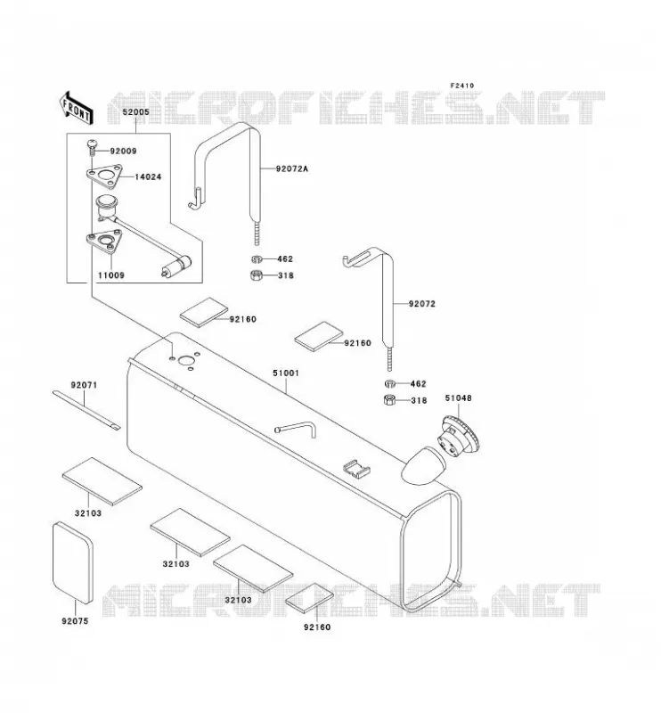FUEL TANK Kawasaki SSV 620 no_year MULE 3020  KAF620-F3
