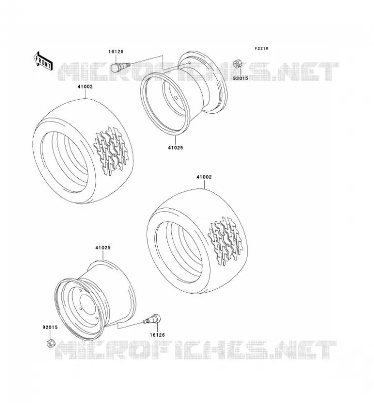 WHEELS - TIRES Kawasaki SSV 620 no_year MULE 3020  KAF620-F3