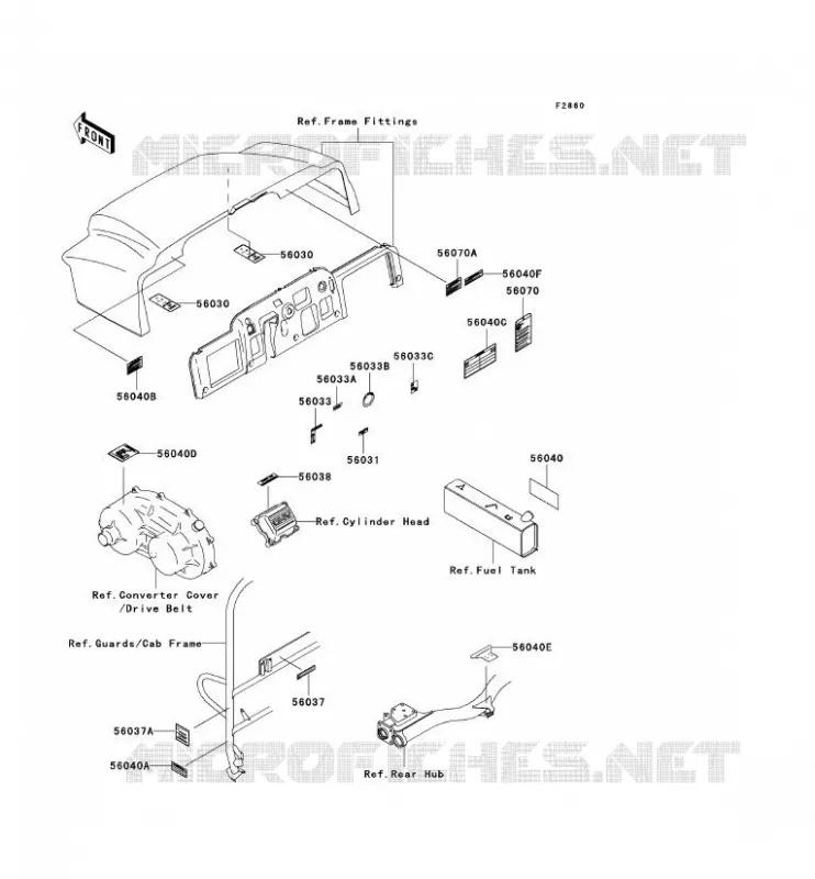 LABELS Kawasaki SSV 620 2001 MULE 3000  KAF620-G1