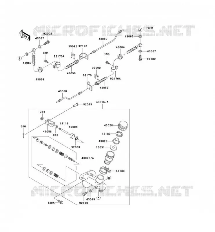 MASTER CYLINDER Kawasaki SSV 620 2001 MULE 3000  KAF620-G1
