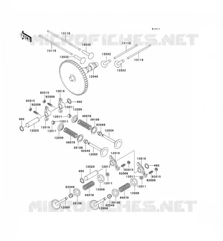 VALVE - CAMSHAFT Kawasaki SSV 620 2001 MULE 3000  KAF620-G1