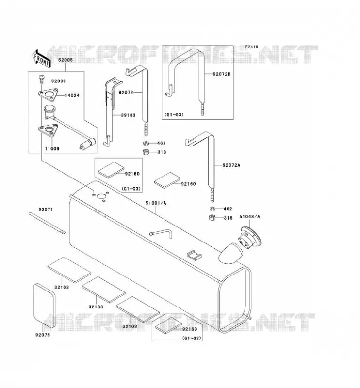 FUEL TANK Kawasaki SSV 620 no_year MULE 3000  KAF620-G1