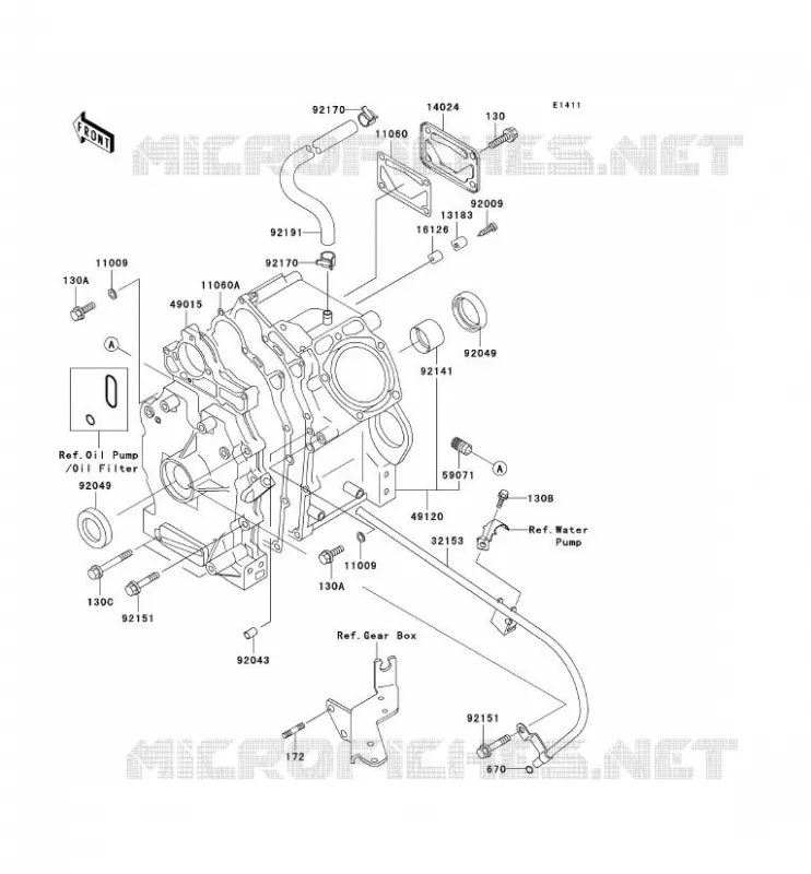 CRANKCASE(S) Kawasaki SSV 620 no_year MULE 3000  KAF620-G1