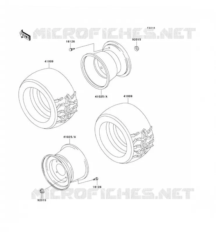 WHEELS - TIRES Kawasaki SSV 620 no_year MULE 3000  KAF620-G1