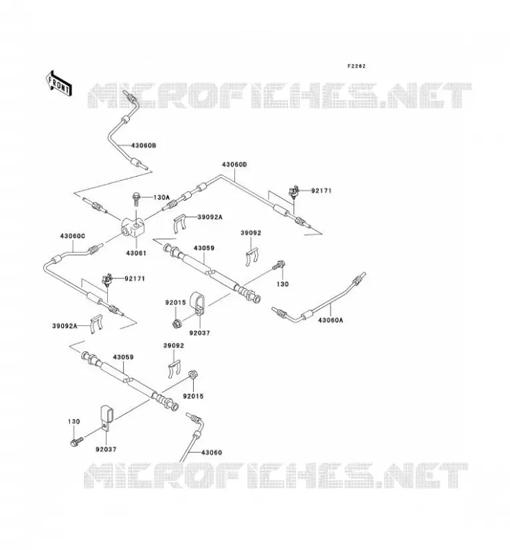 BRAKE PIPE Kawasaki SSV 620 no_year MULE 3000  KAF620-G2