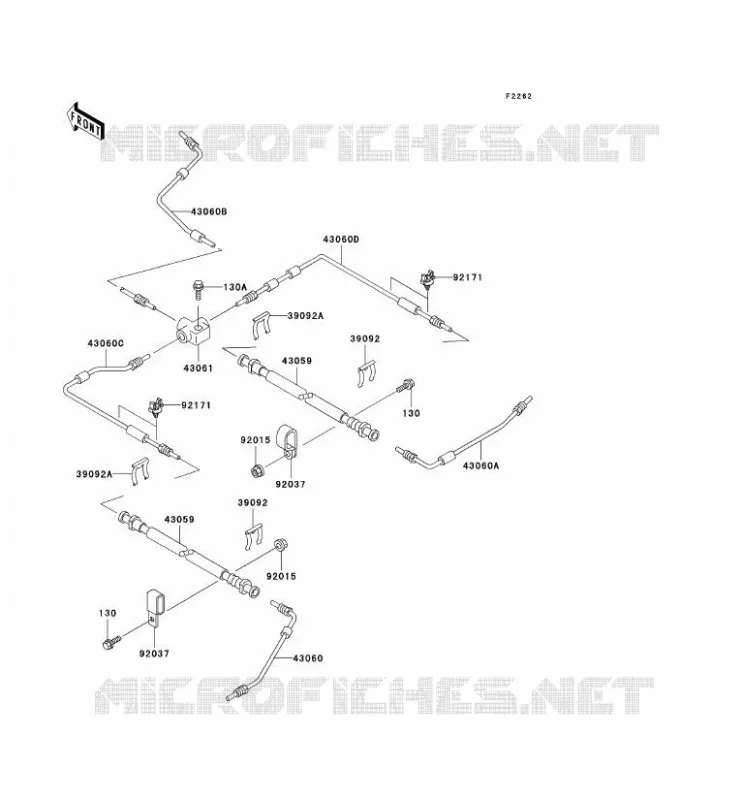 BRAKE PIPE Kawasaki SSV 620 2003 MULE 3000  KAF620-G3