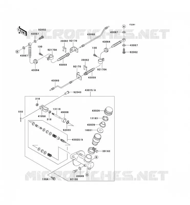 MASTER CYLINDER Kawasaki SSV 620 no_year MULE 3000  KAF620-G3