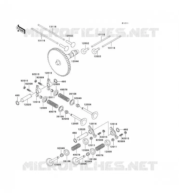 VALVE - CAMSHAFT Kawasaki SSV 620 no_year MULE 3000  KAF620-G3