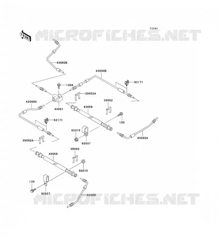 BRAKE PIPE Kawasaki SSV 620 2004 MULE 3000  KAF620-G4
