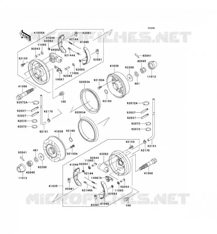 FRONT HUB Kawasaki SSV 620 2004 MULE 3000  KAF620-G4