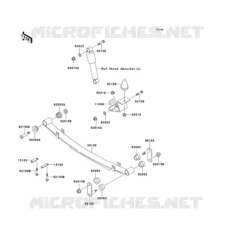 REAR SUSPENSION Kawasaki SSV 620 2004 MULE 3000  KAF620-G4