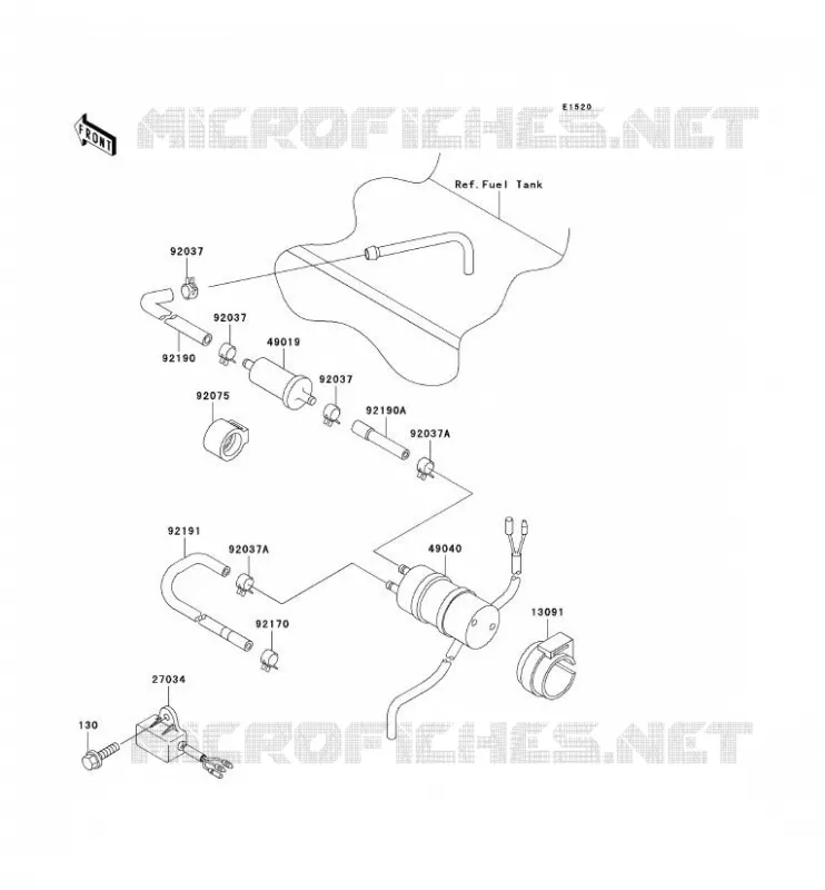 FUEL PUMP Kawasaki SSV 620 no_year MULE 3000  KAF620-G4