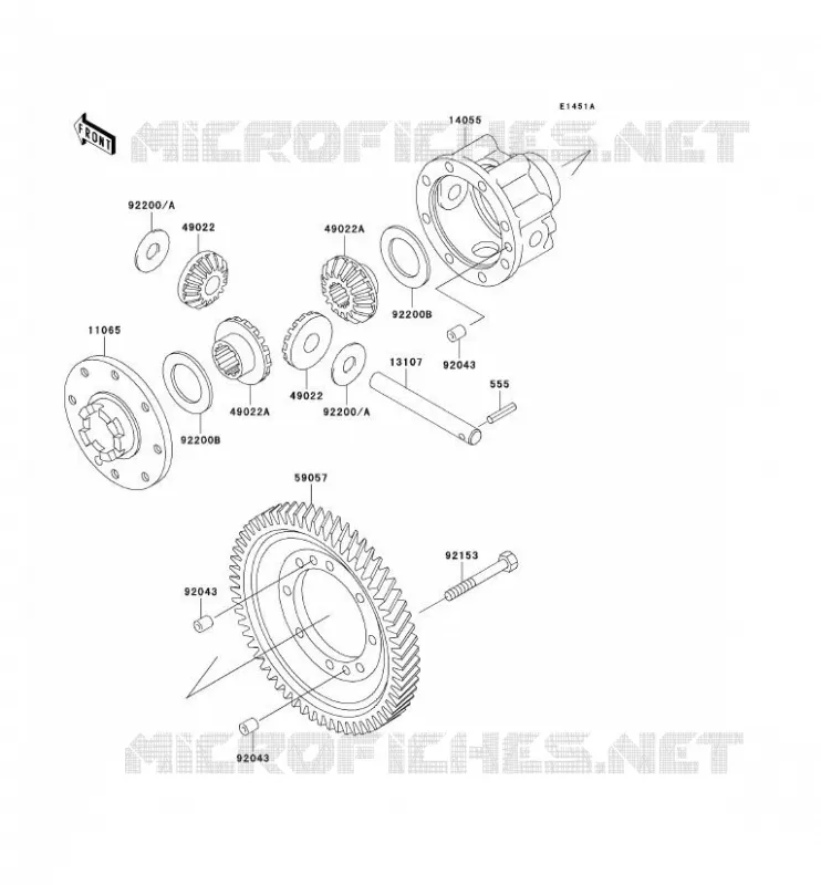DIFFERENTIAL Kawasaki SSV 620 no_year MULE 3000  KAF620-G4