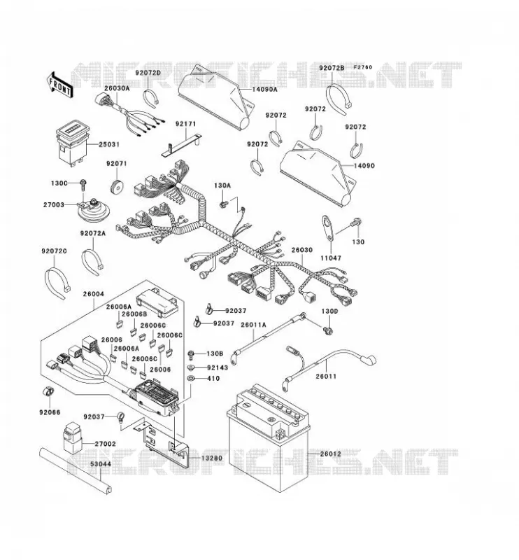 CHASSIS ELECTRICAL EQUIPMENT Kawasaki SSV 620 2005 MULE 3000  KAF620-G5