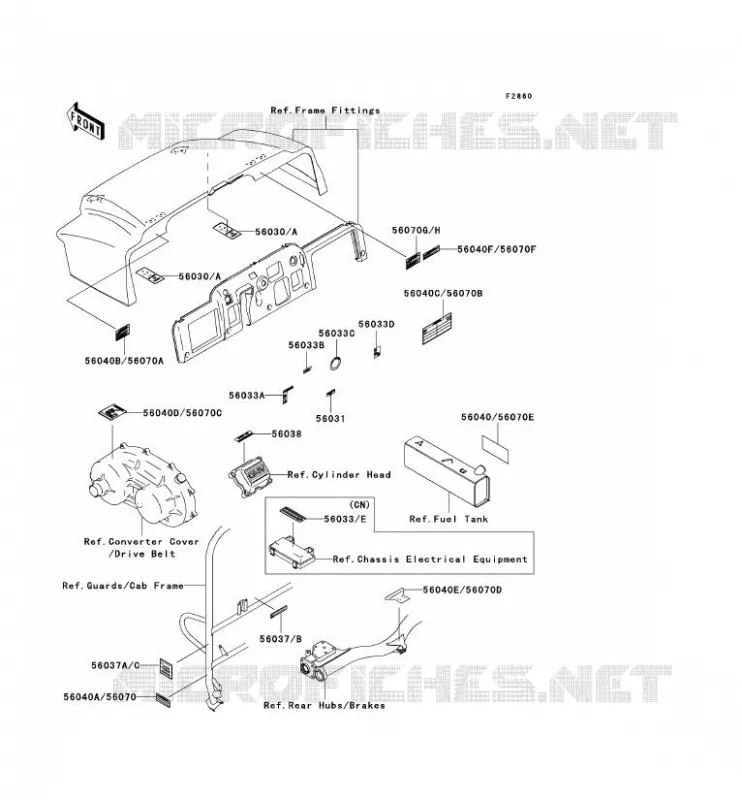 LABELS Kawasaki SSV 620 no_year MULE 3000  KAF620-G5