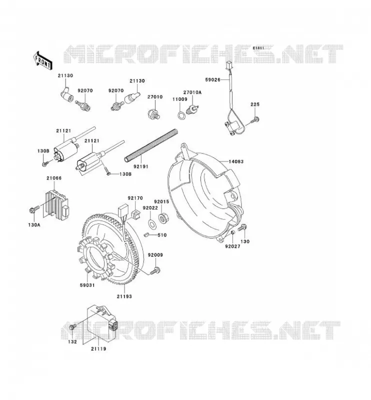 GENERATOR - COIL Kawasaki SSV 620 2006 MULE 3000  KAF620G6F