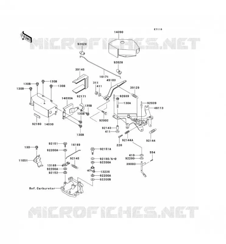 CONTROL Kawasaki SSV 620 2007 MULE 3000  KAF620G7F