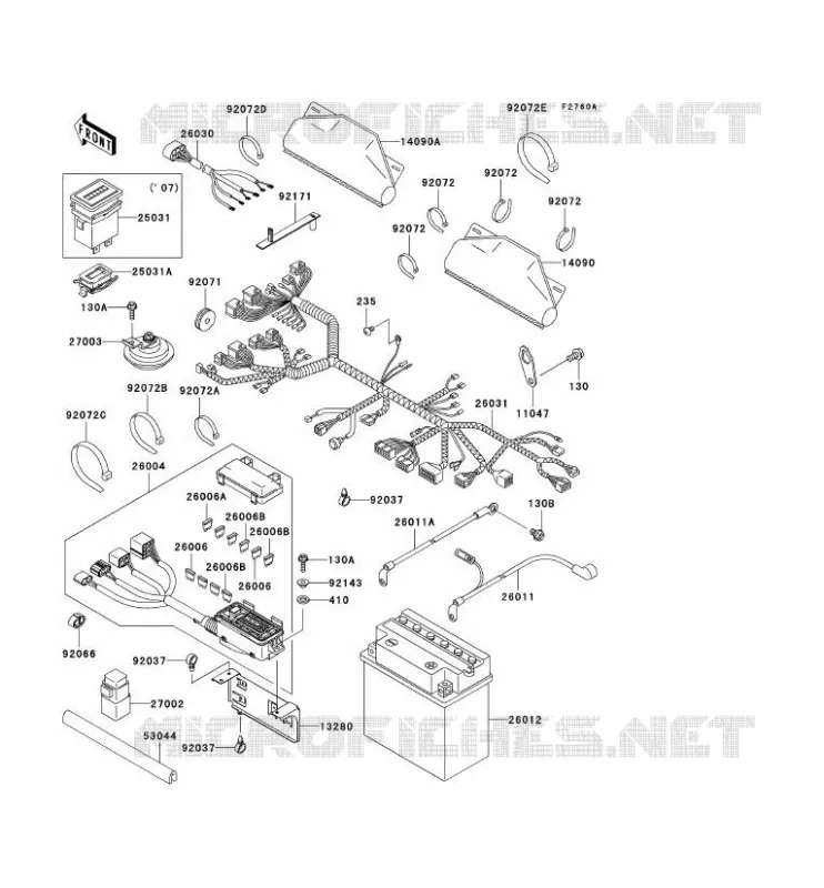 CHASSIS ELECTRICAL EQUIPMENT Kawasaki SSV 620 2008 MULE 3000  KAF620G8F