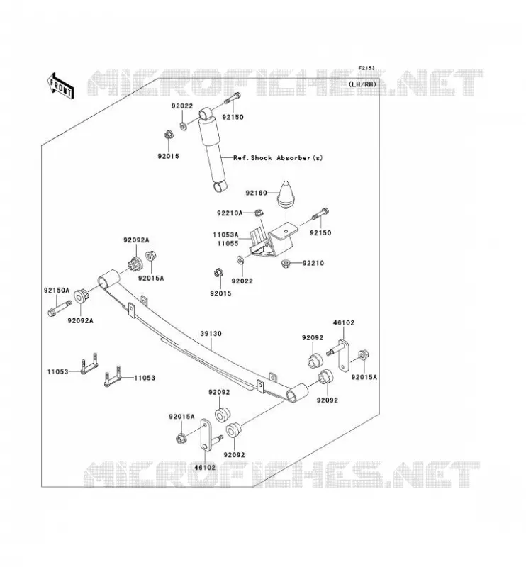 REAR SUSPENSION Kawasaki SSV 620 2008 MULE 3000  KAF620G8F