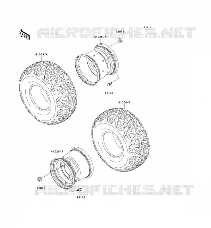 WHEELS - TIRES Kawasaki SSV 620 2008 MULE 3000  KAF620G8F