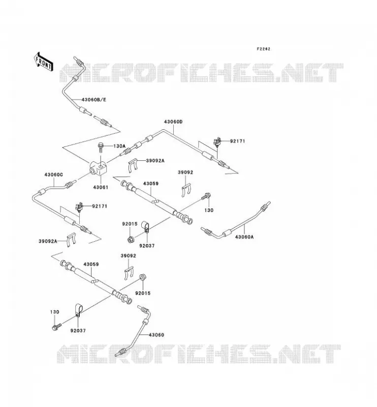 BRAKE PIPE Kawasaki SSV 620 2008 MULE 3000  KAF620G8F