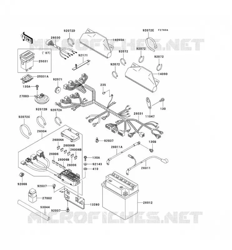 CHASSIS ELECTRICAL EQUIPMENT Kawasaki SSV 620 2008 MULE 3000  KAF620G8F