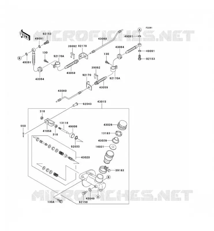 MASTER CYLINDER Kawasaki SSV 620 2008 MULE 3000  KAF620G8F
