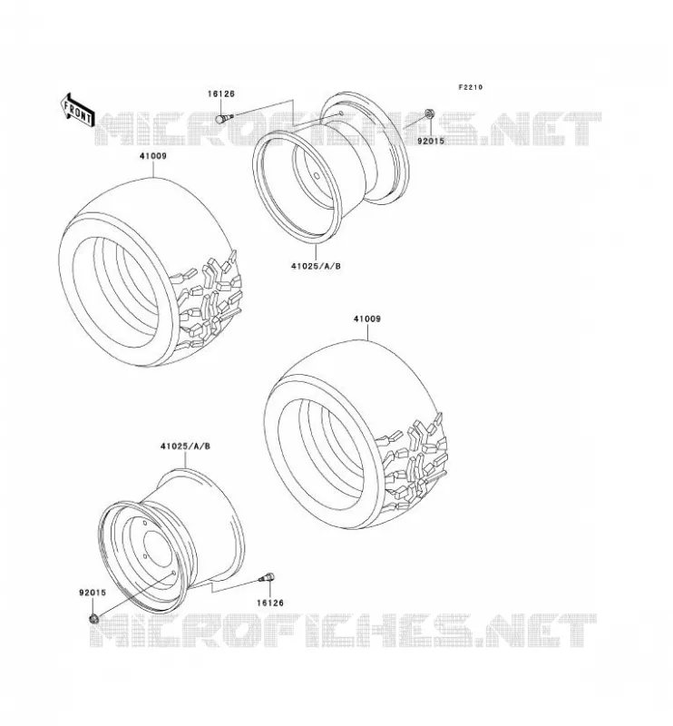 WHEELS - TIRES Kawasaki SSV 620 no_year MULE 3010 4X4  KAF620-H2