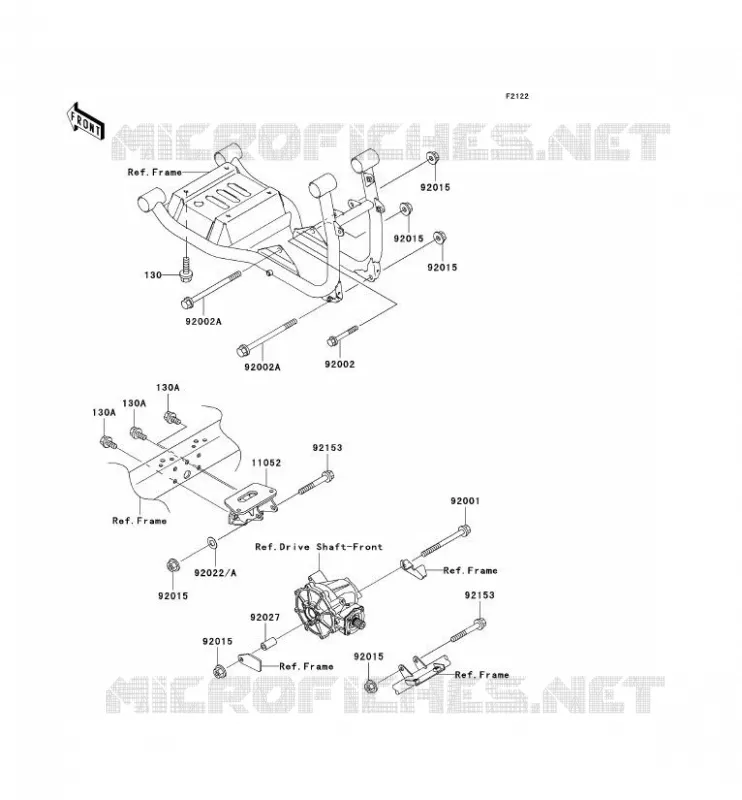 ENGINE MOUNT Kawasaki SSV 620 2007 MULE 3010 4X4  KAF620H7F