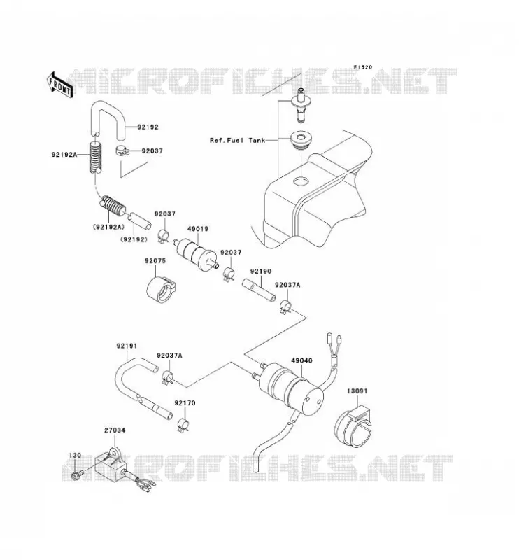 FUEL PUMP Kawasaki SSV 620 2005 MULE 3010 TRANS 4X4  KAF620-J1