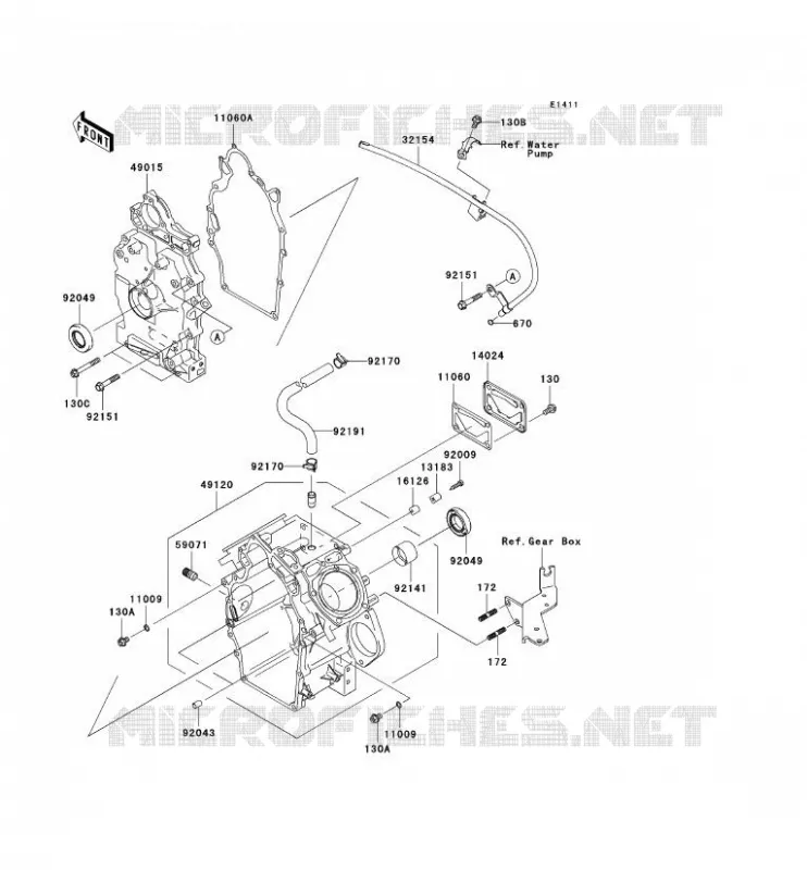 CRANKCASE(S) Kawasaki SSV 620 2005 MULE 3010 TRANS 4X4  KAF620-J1