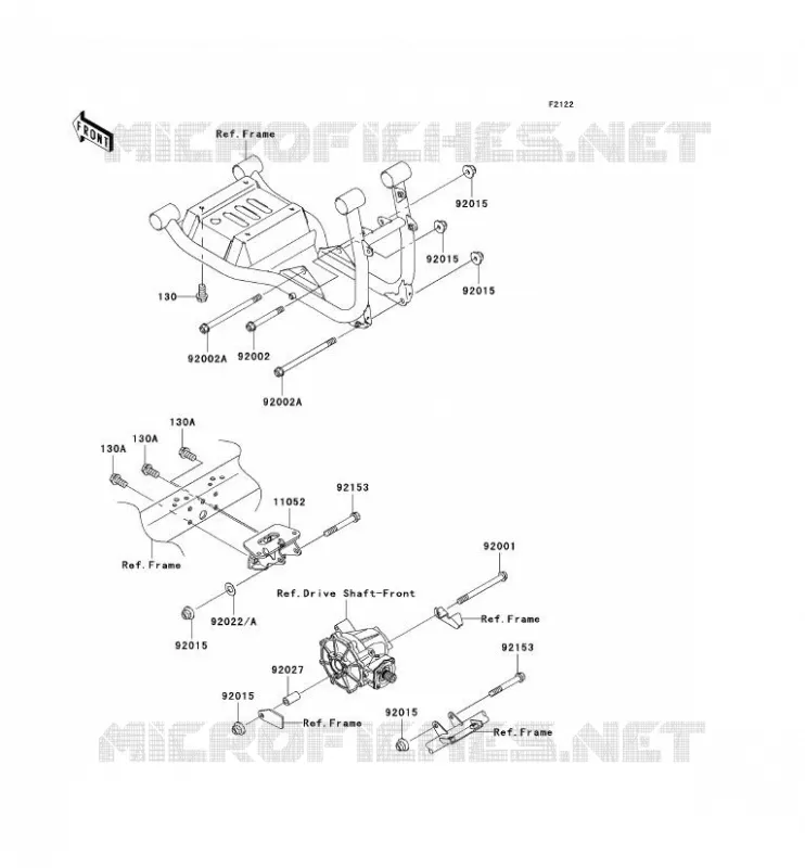 ENGINE MOUNT Kawasaki SSV 620 2006 MULE 3010 TRANS 4X4  KAF620J6F