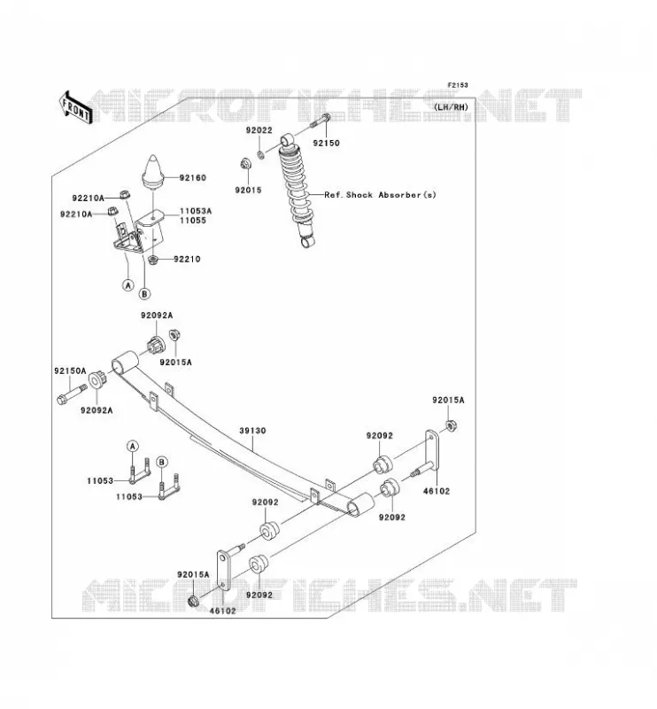 REAR SUSPENSION Kawasaki SSV 620 2006 MULE 3010 TRANS 4X4  KAF620J6F