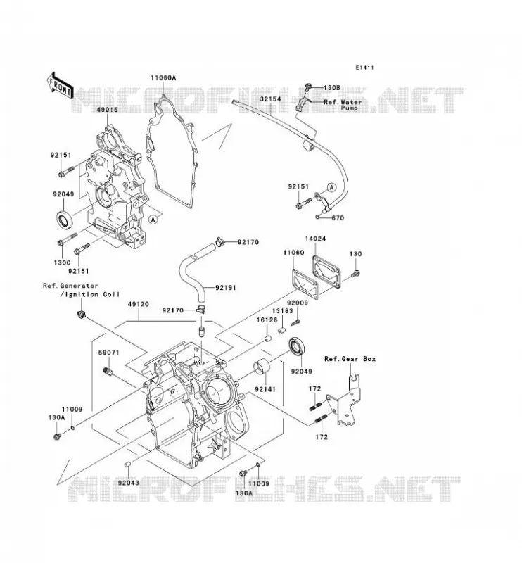 CRANKCASE(S) Kawasaki SSV 620 2007 MULE 3010 TRANS 4X4  KAF620J7F