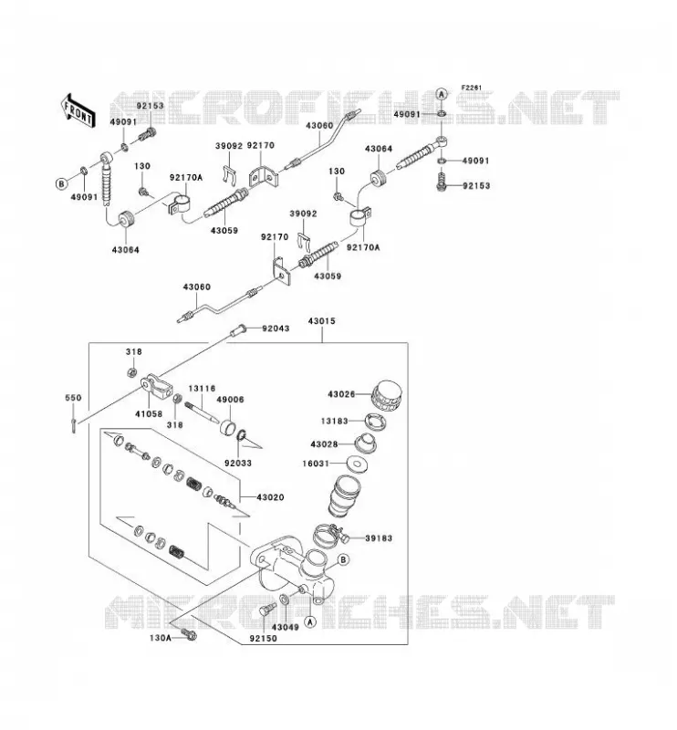 MASTER CYLINDER Kawasaki SSV 620 2007 MULE 3010 TRANS 4X4  KAF620J7F