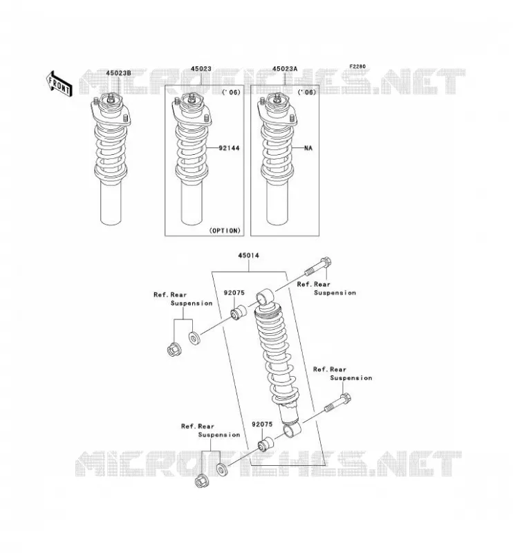 SUSPENSION - SHOCK ABSORBER Kawasaki SSV 620 2008 MULE 3010 TRANS 4X4  KAF620J8F