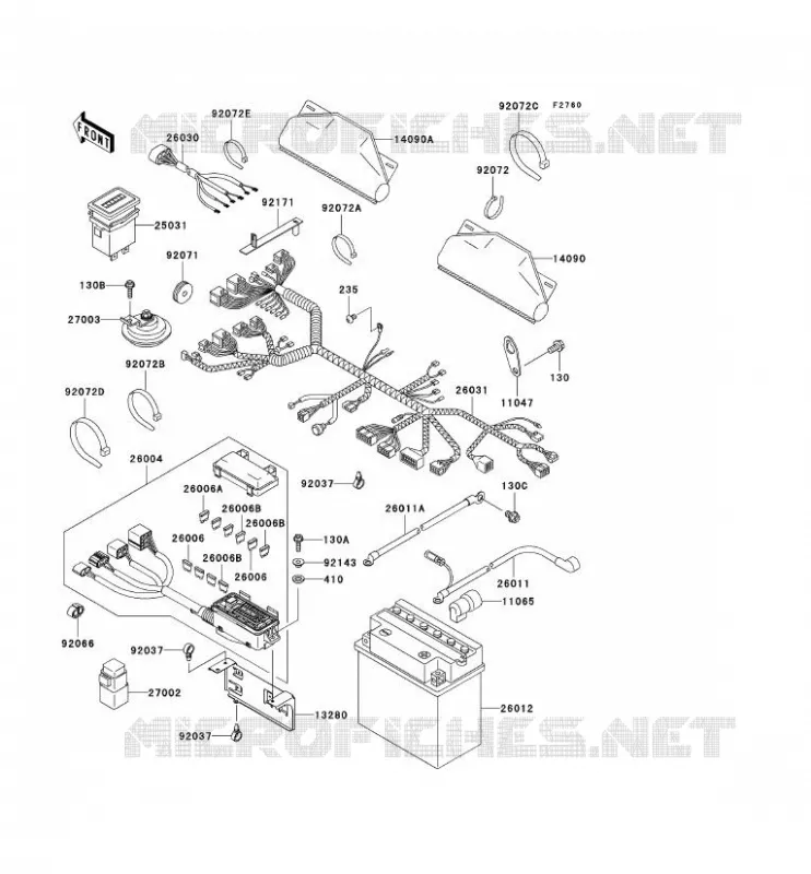 CHASSIS ELECTRICAL EQUIPMENT Kawasaki SSV 620 2006 MULE 3010 TRANS 4X4  KAF620K6F