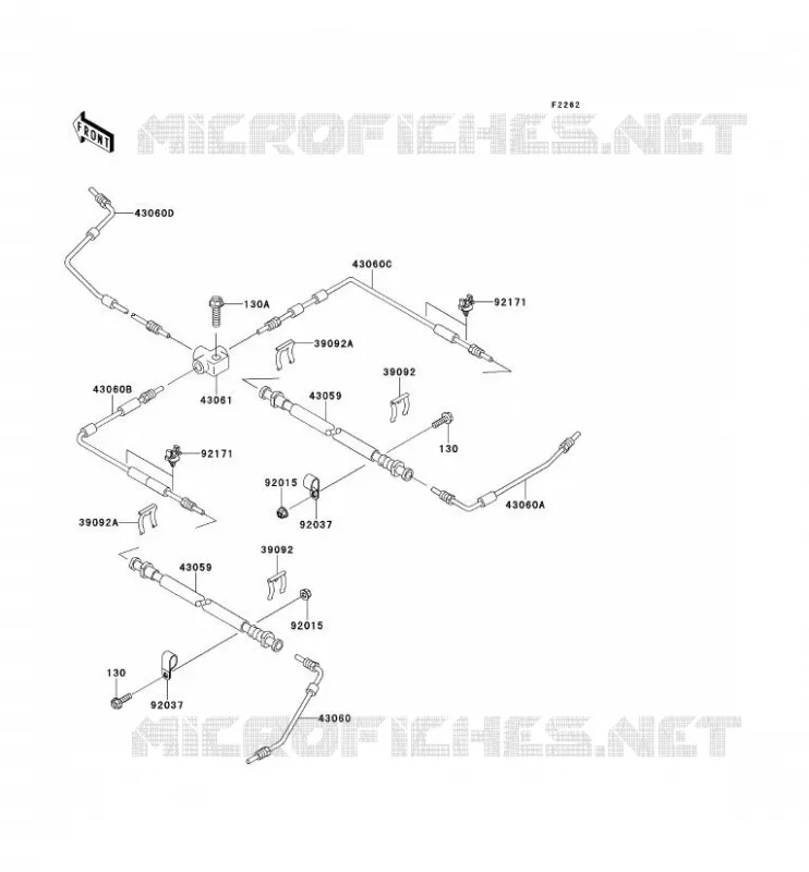 BRAKE PIPE Kawasaki SSV 620 2009 MULE 4010 4X4  KAF620M9F