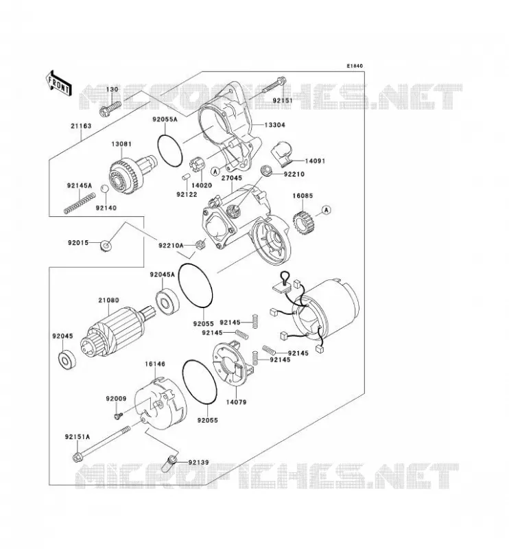 STARTER MOTOR(-FD620DE485832) Kawasaki SSV 620 2011 MULE 4010 4X4  KAF620MBF