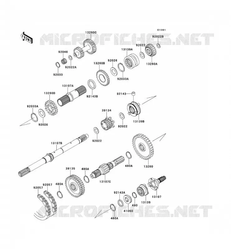 TRANSMISSION Kawasaki SSV 620 2011 MULE 4010 4X4  KAF620MBF