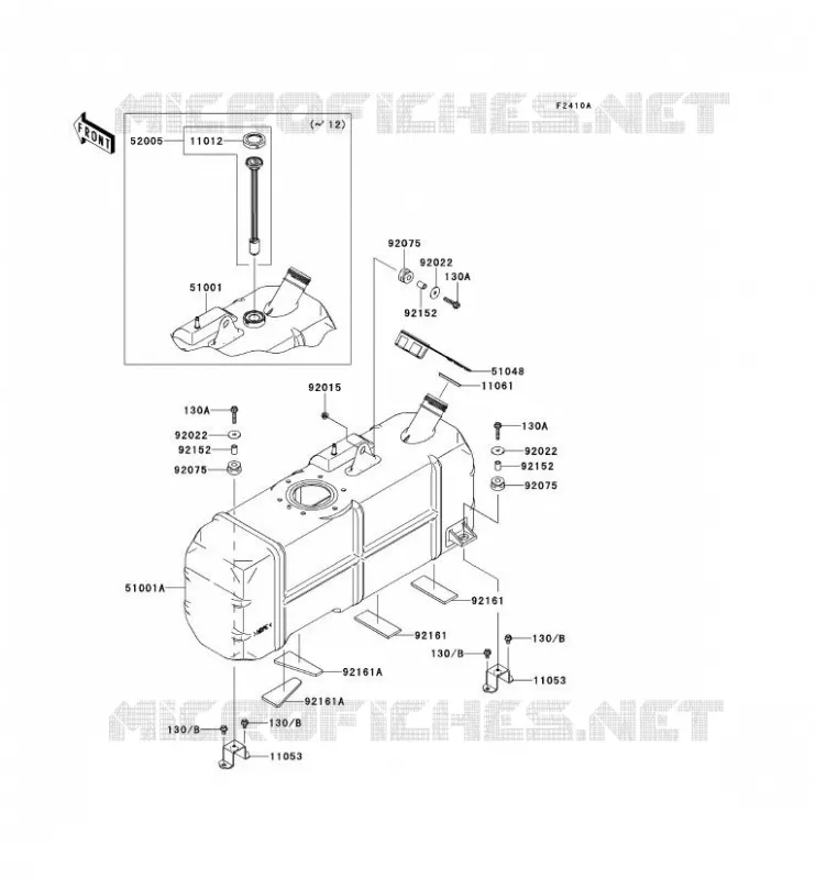 FUEL TANK Kawasaki SSV 620 2011 MULE 4010 4X4  KAF620MBF