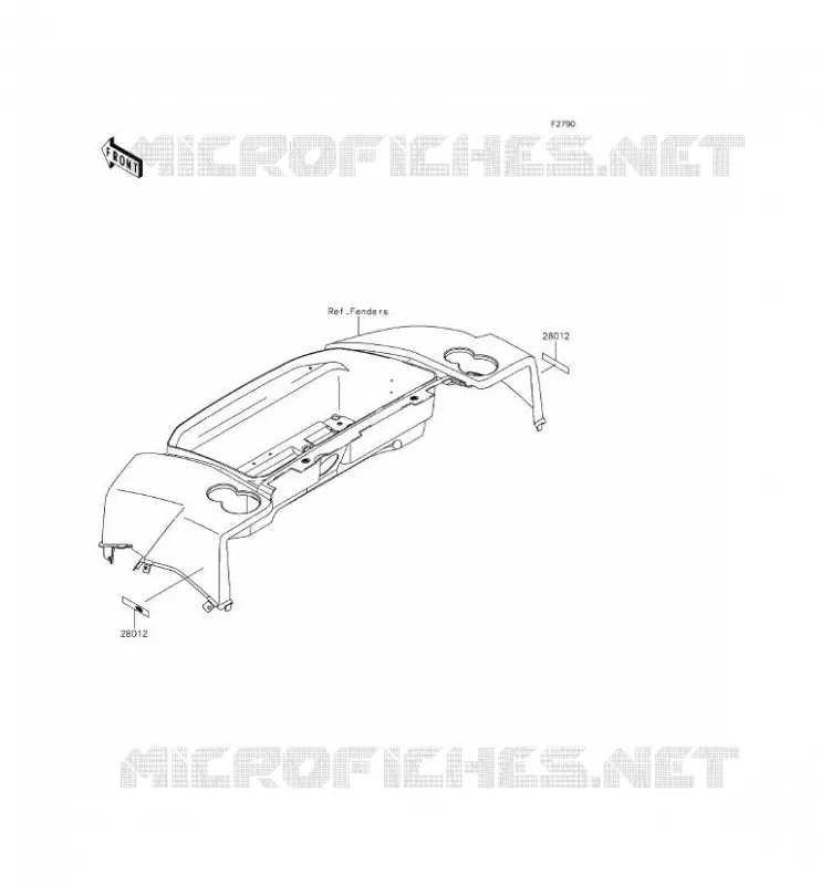 REFLECTOR(CN) Kawasaki SSV 620 2015 MULE 4010 4X4  KAF620MFF
