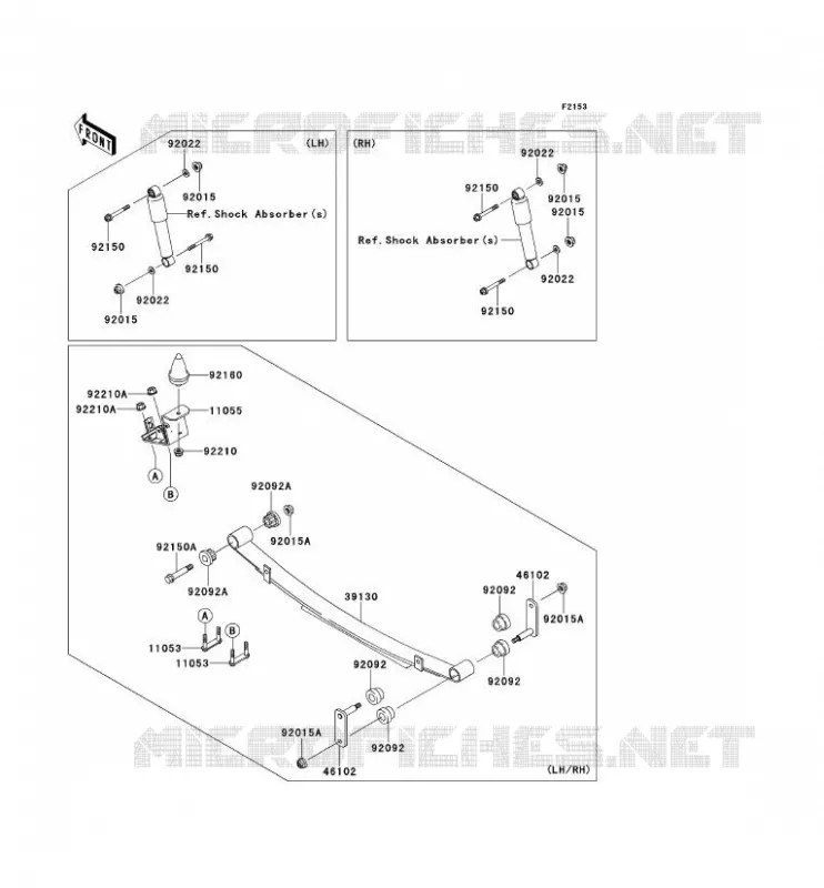 REAR SUSPENSION Kawasaki SSV 620 2009 MULE 4000  KAF620P9F