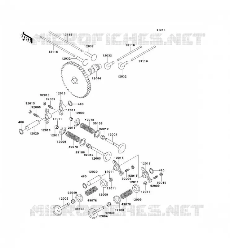 VALVE - CAMSHAFT Kawasaki SSV 620 2009 MULE 4000  KAF620P9F