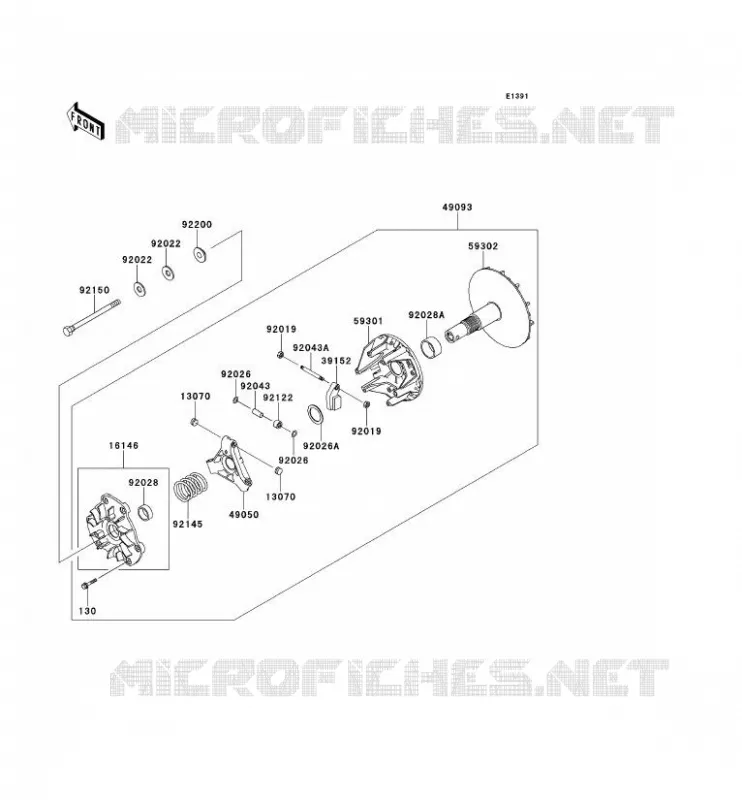 DRIVE CONVERTER Kawasaki SSV 620 2010 MULE 4000  KAF620PAF