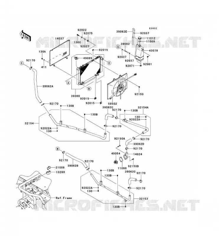 RADIATOR Kawasaki SSV 620 2011 MULE 4000  KAF620PBF