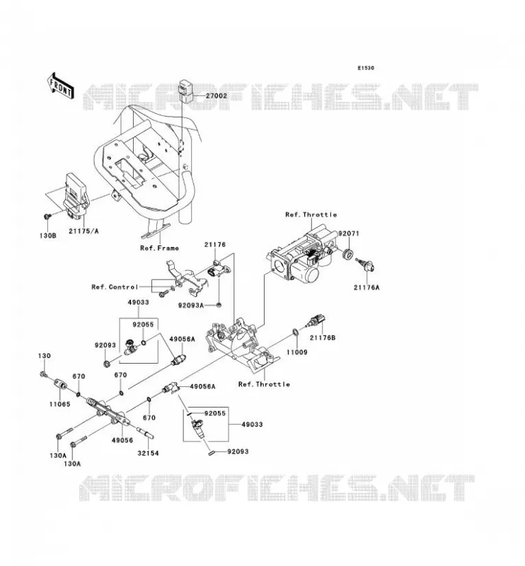 FUEL INJECTION Kawasaki SSV 620 2012 MULE 4000  KAF620PCF