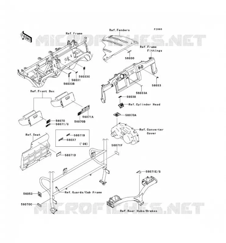 LABELS Kawasaki SSV 620 2012 MULE 4000  KAF620PCF