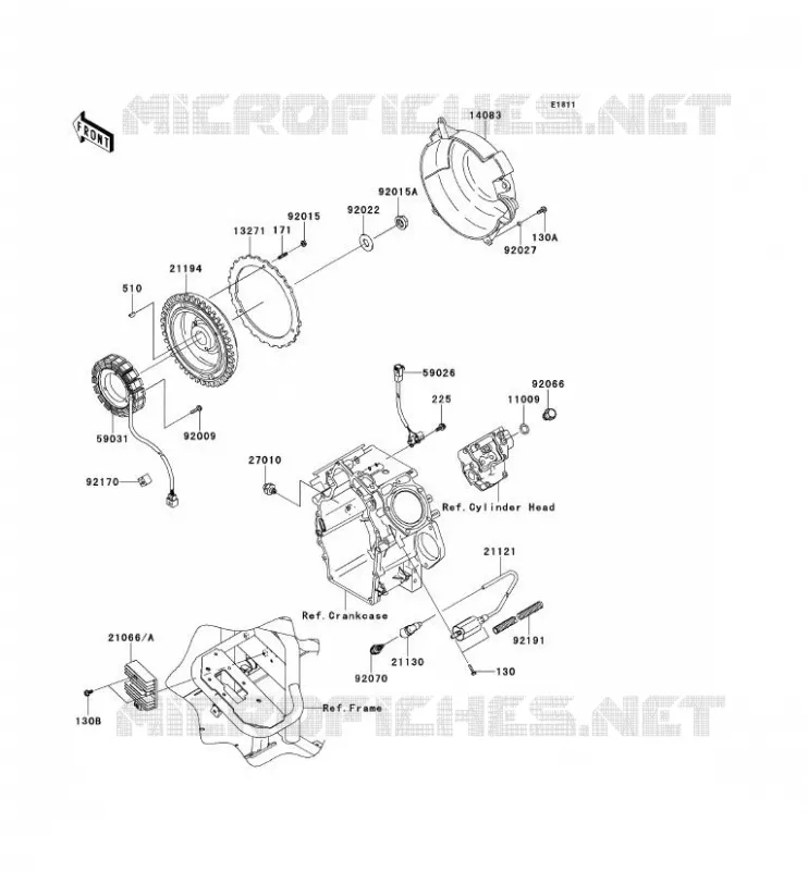 GENERATOR - COIL Kawasaki SSV 620 2013 MULE 4000  KAF620PDF